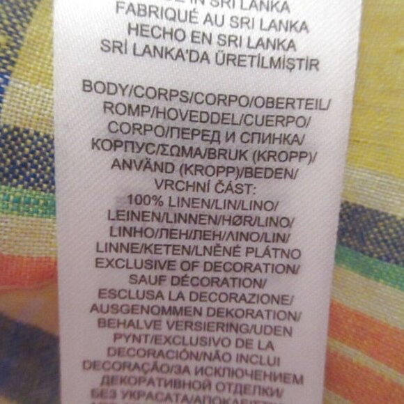 Lauren Ralph Lauren Linen Top Womens Size M Tunic Long Sleeves Coastal Resort - Picture 12 of 12